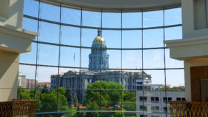 Robert Powell -View of CO State Capitol through the CO State Judicial Building #BeHistoricDenver