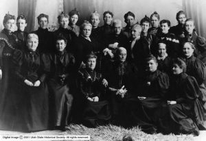 Group photo of women in the victorian era