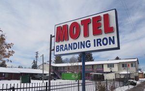 Sign for the Motel Branding Iron