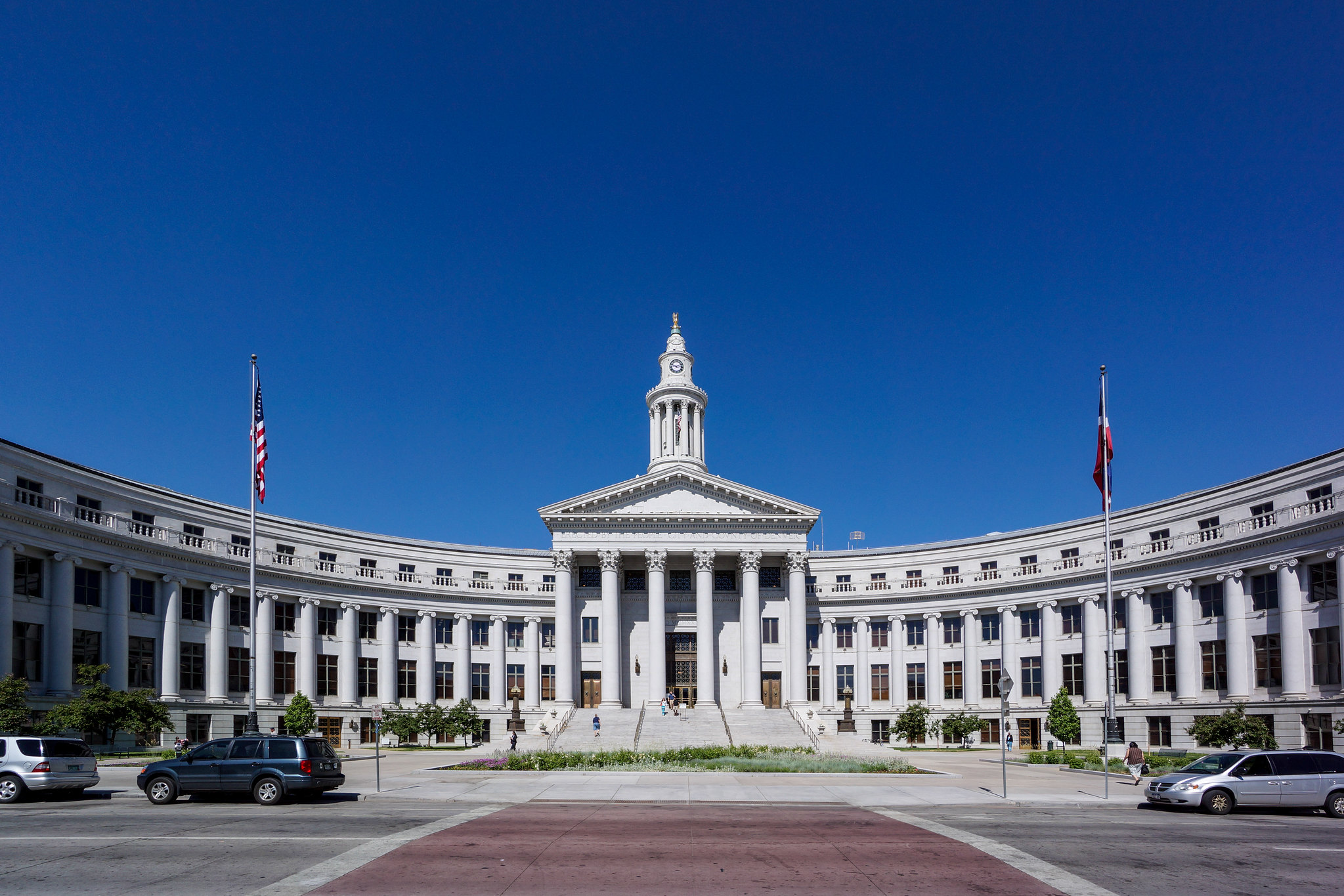 a white government building with columns