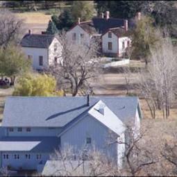 a house with trees in the background