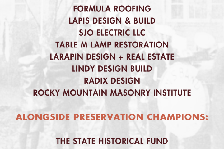Exhibitor list and sponsor logos on a flyer.