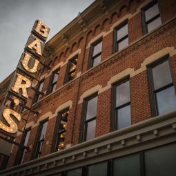a tall brick building