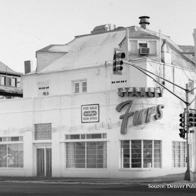 an old photo of a city street