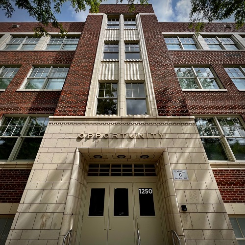 a large brick building