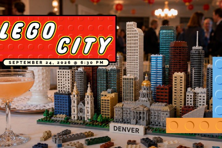 Lego cityscape with event details for September 24, 2026, at 6:30 PM.